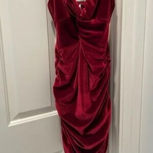 Lucy in the Sky Burgundy Velvet Mini Dress